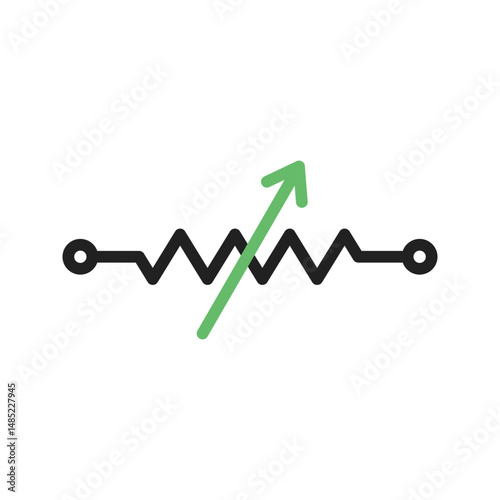 Variable Resistor icon vector image. Suitable for mobile apps, web apps and print media.