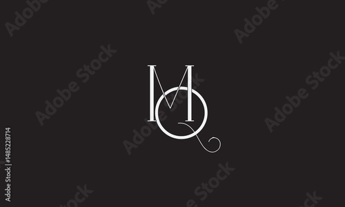 MQ, QM , Q, M Abstract Letters Logo Monogram	