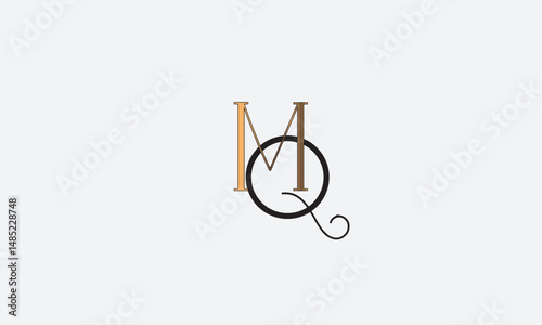 MQ, QM , Q, M Abstract Letters Logo Monogram	