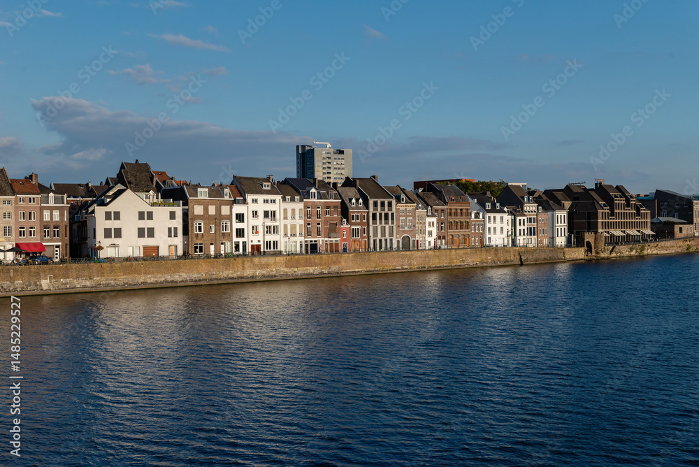 Maastricht, Netherlands - September 17, 2024: View of the city's waterfront Maastricht, Netherlands - September 17, 2024: View of the city's waterfront