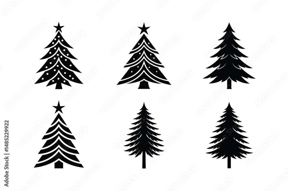Obraz premium christmas tree set