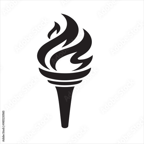 Torch icon vector.