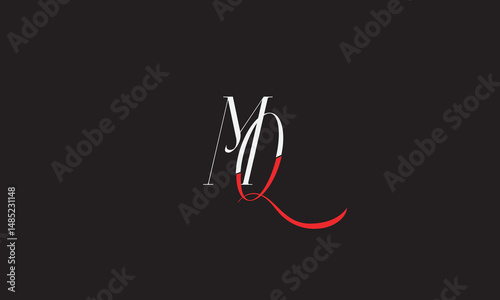 MQ, QM , Q, M Abstract Letters Logo Monogram	