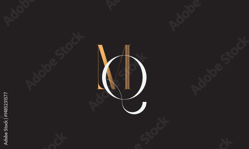 MQ, QM , Q, M Abstract Letters Logo Monogram	