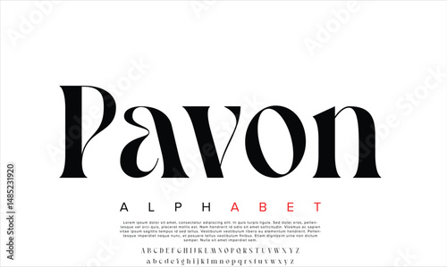 Luxury Pavon DEMO Bold  alphabet letters font for logo