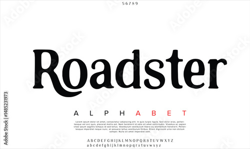 Luxury Roadster Free Regular  alphabet letters font for logo
