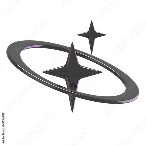 Chrome Shape abstract 3D Illustrations