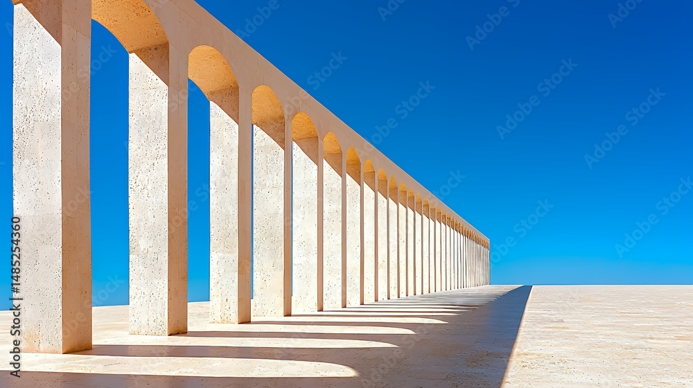 Fototapeta premium Arches Under a Clear Blue Sky