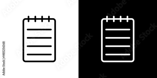 Todo list icon line art, vector set