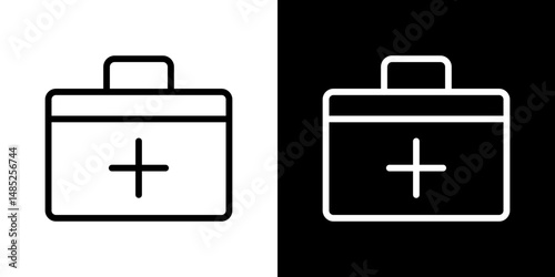 Surgical mask icon line art, vector set