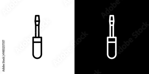 Screwdriver icon line art, vector set