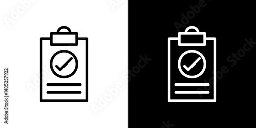 Result icon line art, vector set
