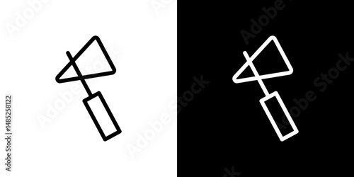 reflex hammer icon line art, vector set