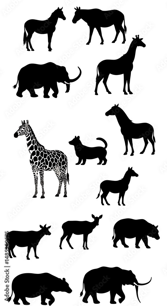 Fototapeta premium Silhouette Safari