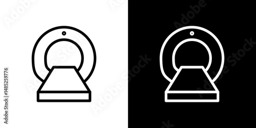MRI icon line art, vector set