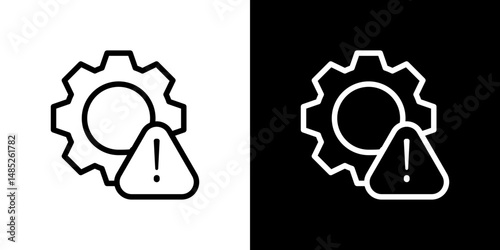 Failure icon line art, vector set