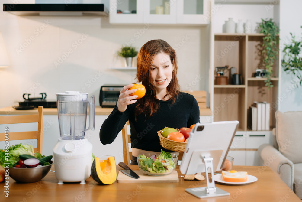 mage of woman preparing salad in the kitchen and healthy food mage of woman preparing salad in the kitchen and healthy food