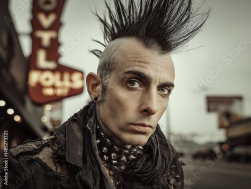 Edgy individual with a tall...