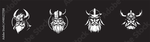 vector illustration of a Nordic Odin mascot