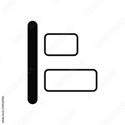 Left Align Vector icon