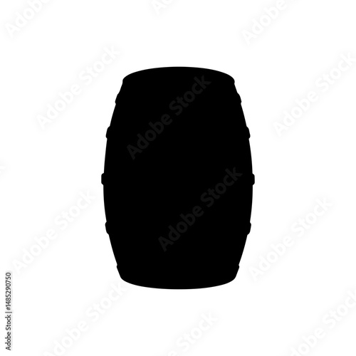 Beer Barrel silhouette icon vector flat design.
