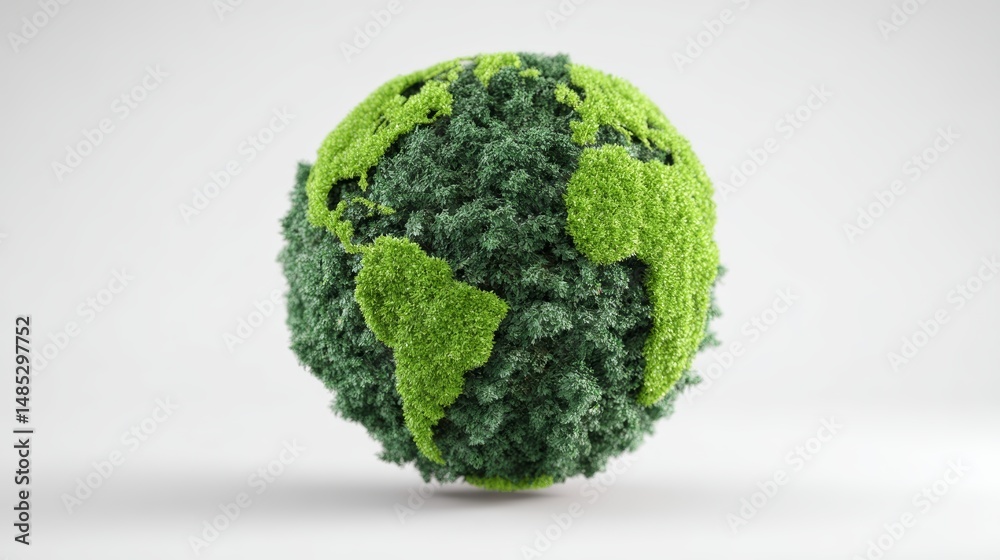 Earth day concept on white background, World environment da Earth day concept on white background, World environment da