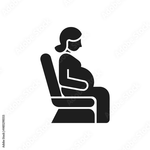 Pregnant Woman Seated Icon