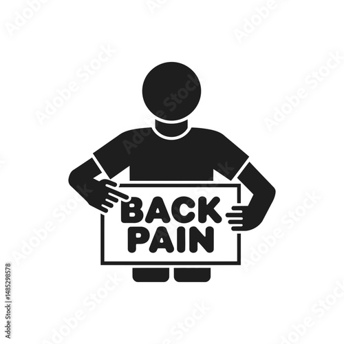 Back Pain Warning Health Icon