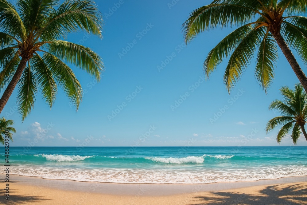 Fototapeta premium Tropical paradise beach scene.