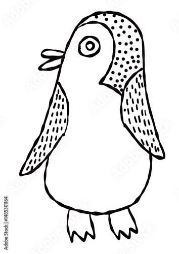北欧風　ラインアート_Bird10
