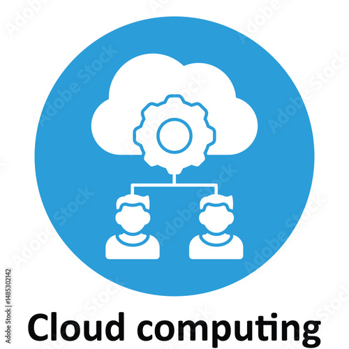 Cloud computing Vector icon which can easily modify or edit