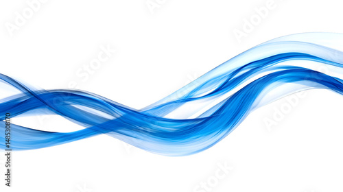 Vibrant Blue Electricity Bolt on White Background - Isolated Power Concept
