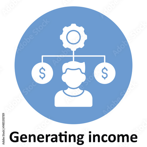 Generating income Vector icon which can easily modify or edit