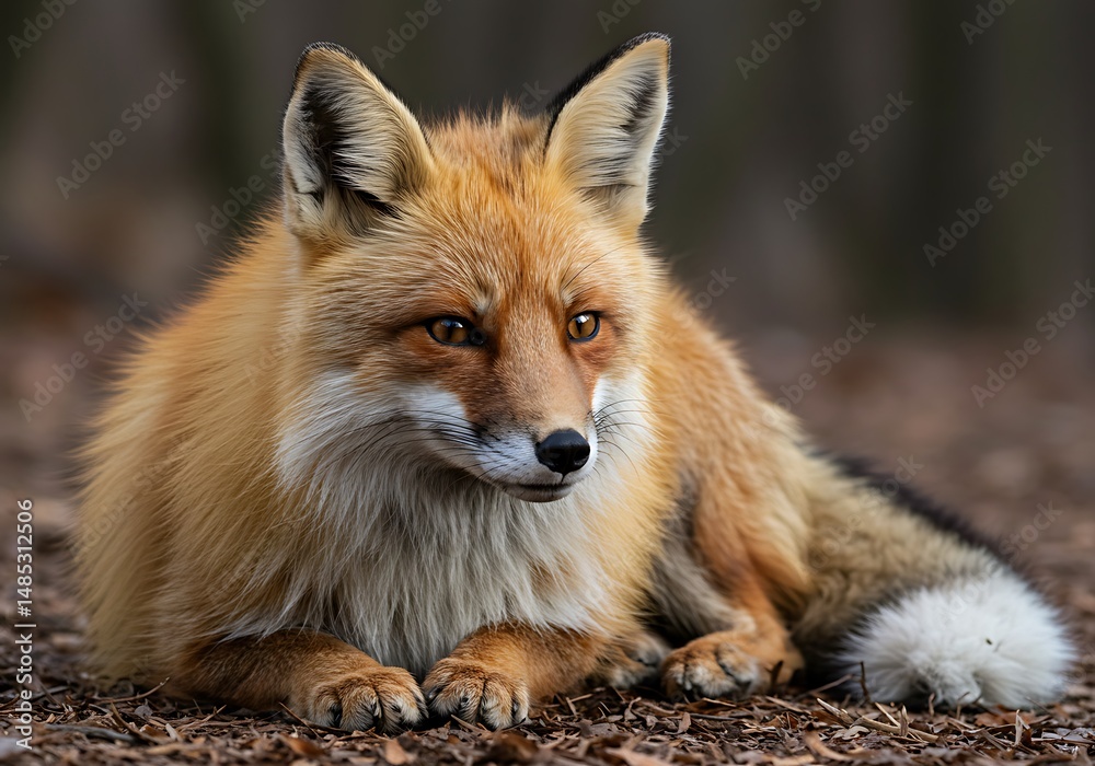 Fototapeta premium Forest's Amber Gaze