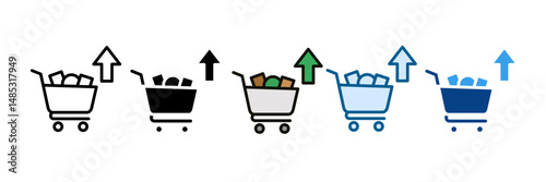 Purchasing Power Icon Set Multiple Style Collection