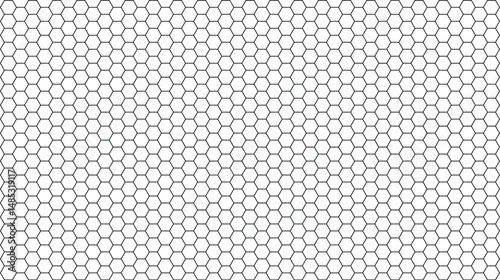 Fine hexagon grid pattern vector, Seamless honeycomb texture illustration, Downloadable graphic for backgrounds