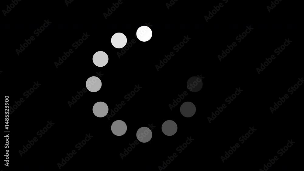 loading bar progress upload or download circle Waiting loop Animation video with alpha channel.