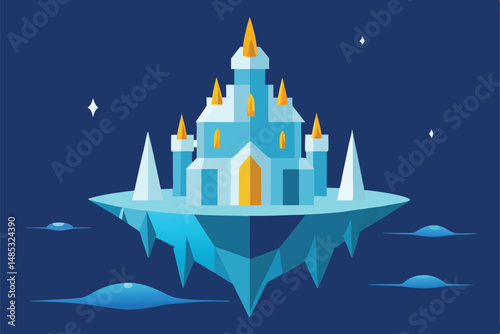 fairy tale castle vector illustration