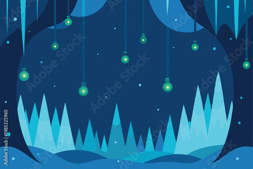 winter landscape with snow