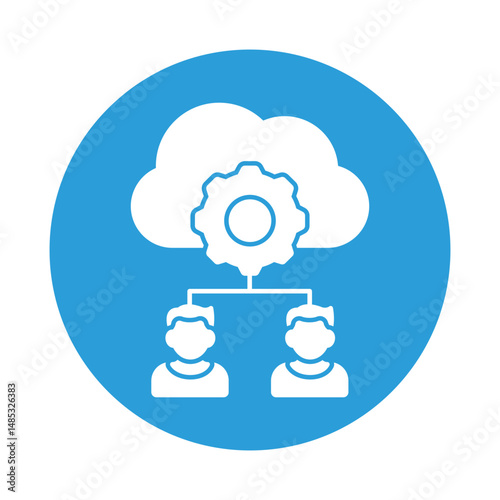 Cloud computing Vector icon which can easily modify or edit