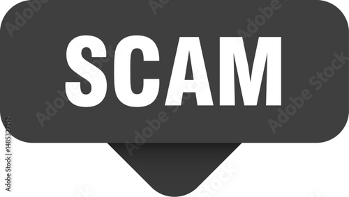 scam sticker. scam sign on transparent background