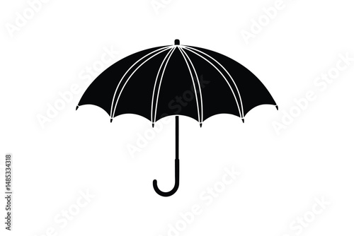 Silhouette art illustration of a classic umbrella.eps