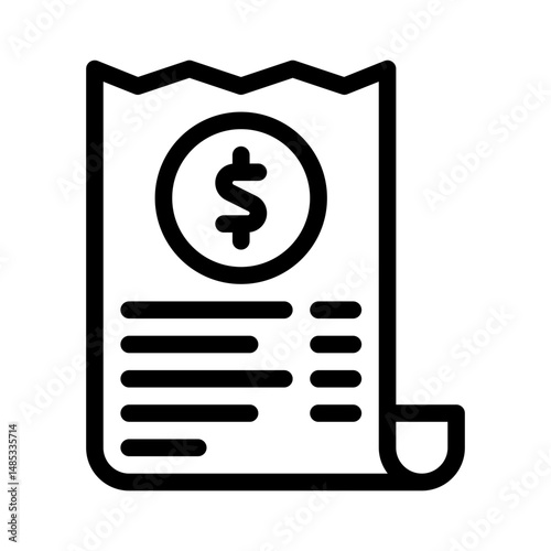 receipt line icon