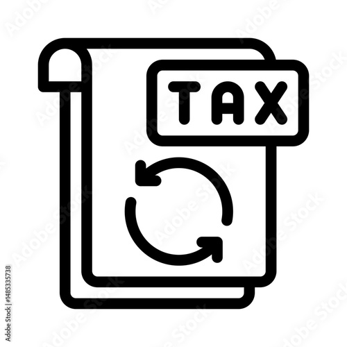 tax refund line icon