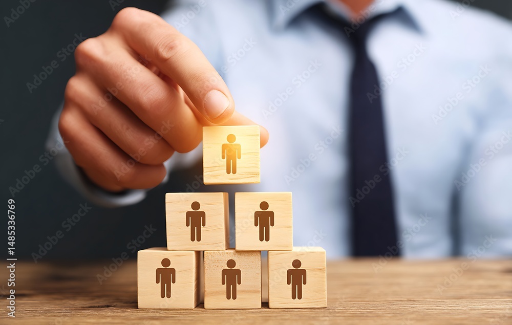 Building a Successful Team Leadership Strategy Wooden Blocks Human Resource Management Business Concept Building a Successful Team Leadership Strategy Wooden Blocks Human Resource Management Business Concept