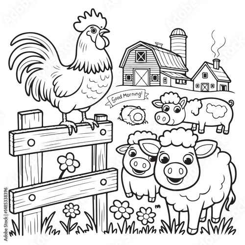 Cozy Farm Coloring Pages For Kids