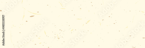 Speckled rice paper texture background with grain effect. Cream, beige color vector organic wallpaper.