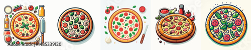 Vector of a pizza