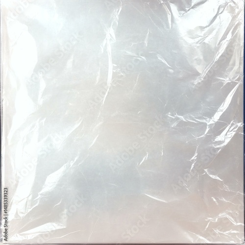 Transparent Plastic Wrap Texture Close-up