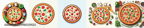 Vector of a pizza